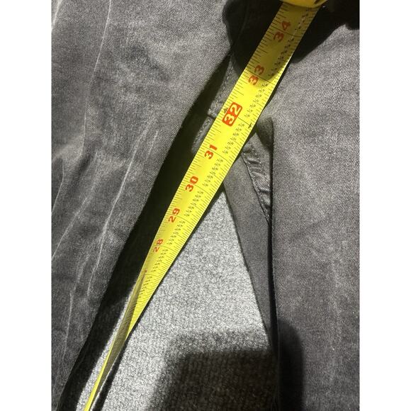 All Saints Jeans Mens 34x32 Cigarette Black Denim Skinny Stretch Button Fly - Picture 5 of 9